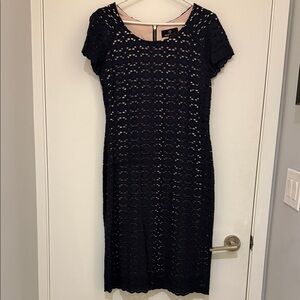 Ronni Nicole Navy Lace Midi Dress